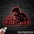 thumbnail image 2 of Craftnamesign Custom Welding Metal Wall Art LED Light, Personalized Welder Name Sign, Welder Sign, 2 of 5