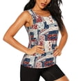 thumbnail image 2 of Daiia Marine Sailing Printed Womens Workout Tops for Women Quick-dry Tank Tops Mesh Yoga Shirts Athletic Running Tank Tops Sleeveless Gym Clothes-X-Large, 2 of 7