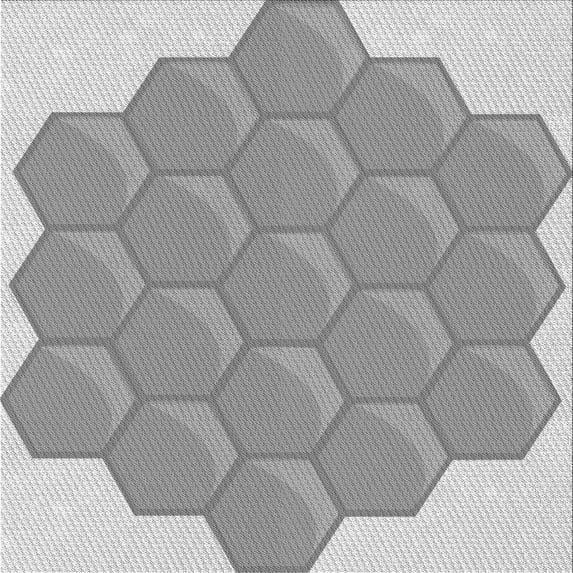 Ahgly Company Indoor Square Patterned Battleship Gray Area Rugs, 7' Square