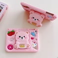 thumbnail image 2 of Dteck for iPad Pro 11 Inch Case 2025 M5 & 2024 M4, Soft Silicone 3D Cartoon Cute Design Kids-Friendly Kickstand Shockproof Bumper Case with Shoulder Strap,Pink Bear, 2 of 5