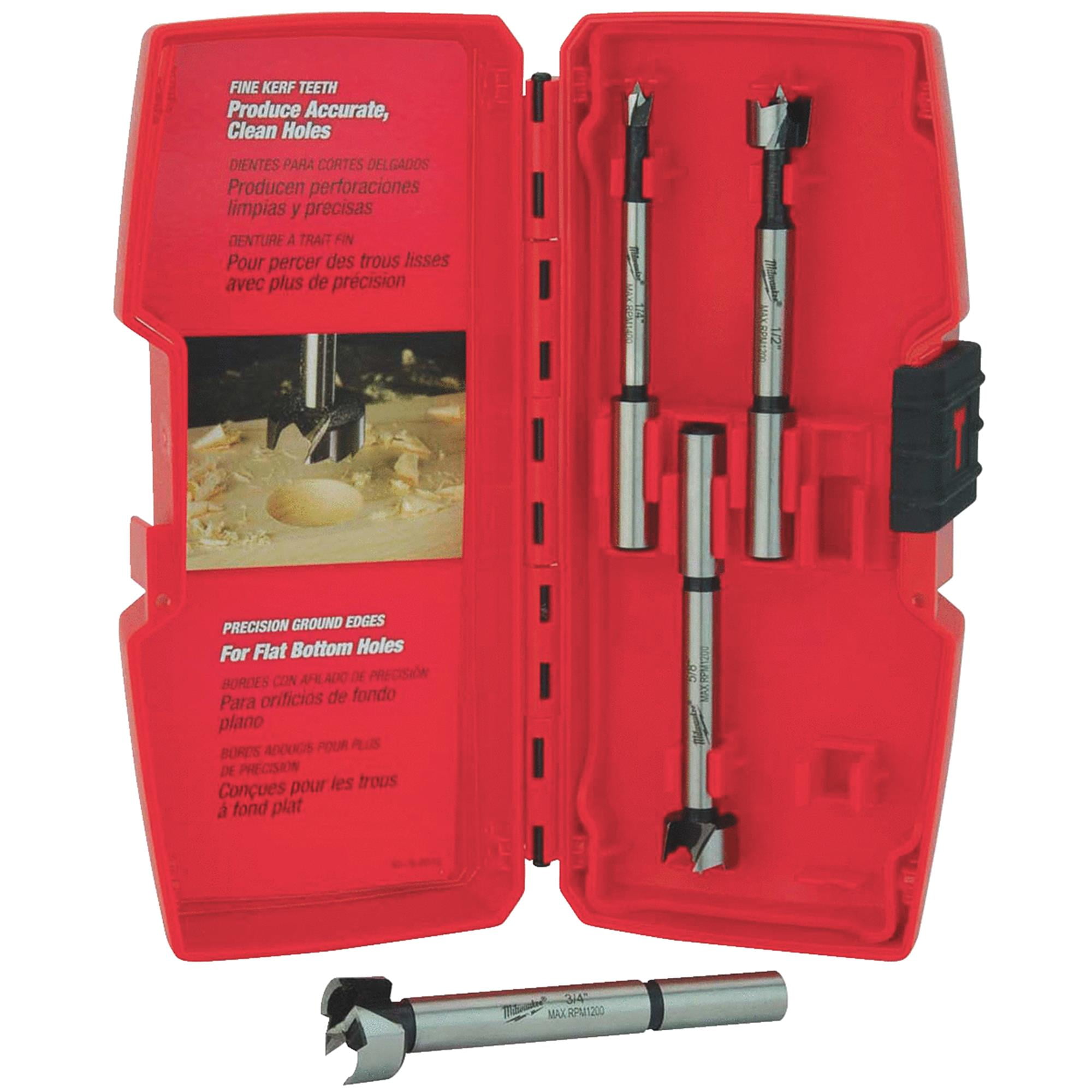 Milwaukee 4Piece Forstner Bit Set