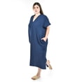 thumbnail image 2 of Vestido de algodon con bolsillos Roman Fashion /Tallas Extras, 4363 (Azul marino) azul marino 40, 2 of 6