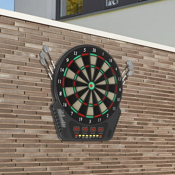Multi-Mode Dartboard with LED Screens, Voice Prompts, 16 Player Support, and Auto Sleep Feature, Perfect for Fun at Home or Outdoors