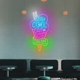 thumbnail image 3 of Craftnamesign Stay Cool And Eat An Ice Cream Neon Light Up Wall Art For Shop Decoration, 3 of 5