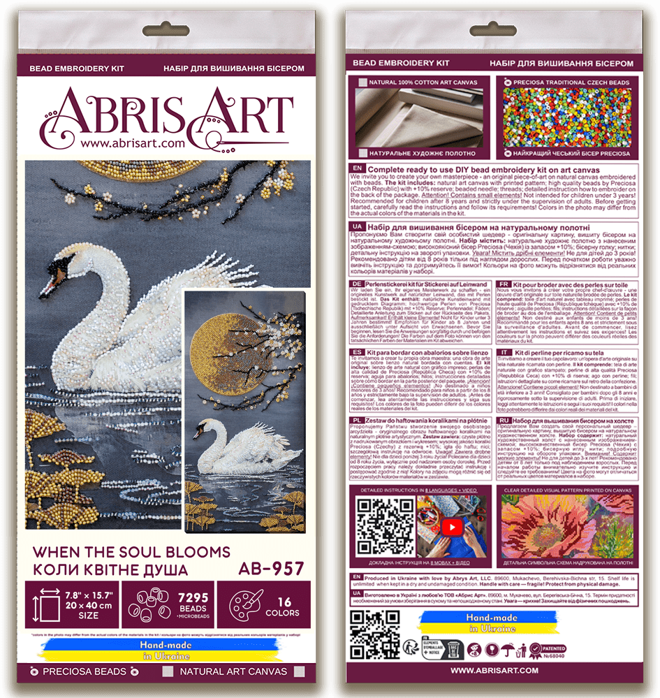 Bead Embroidery Kit - When the Soul Blooms AB-957