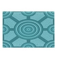 thumbnail image 1 of Teal Cutting Board, Abstract Aboriginal Dot Painting Native Prehistoric Cultural Art in Australia, Decorative Tempered Glass Cutting and Serving Board, Large Size, Teal, by Ambesonne, 1 of 1