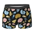 thumbnail image 6 of Men's Boxer Briefs, Pink Gold Blue Shell Conch Soft Comfy Mens Underwear Boxer Briefs Breathable With Widen Waist, 6 of 7