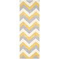 thumbnail image 5 of SAFAVIEH Cambridge Cherette Zig Zag Stripes Wool Area Rug, Grey/Gold, 8' x 10', 5 of 10
