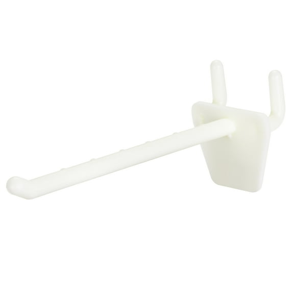 Uxcell 4 Inch Plastic Pegboard Hooks Fits 1/4 Inch Holes Pegboards, 20 Count