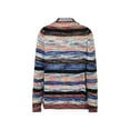 thumbnail image 6 of KOMOO Women Rainbow Cardigan Sweater Long Sleeve Multicolor Striped Sweaters Loose Knit Coat Outwear with Pockets, 6 of 9