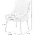thumbnail image 4 of MEXIYA Irina Dining Chairt Ink Black Pattern and White Base Linen Upholstered Side Chair with Metal Black Leg…, 4 of 5
