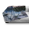 thumbnail image 3 of Outdoor Soft Flannel Fleece Blanket, Lake Forest Mountains National Park Slovakia Europe Dramatic Overcrast Sky Idyllic, Cozy Plush for Indoor and Outdoor Use, 50" x 60", Multicolor, by Ambesonne, 3 of 6