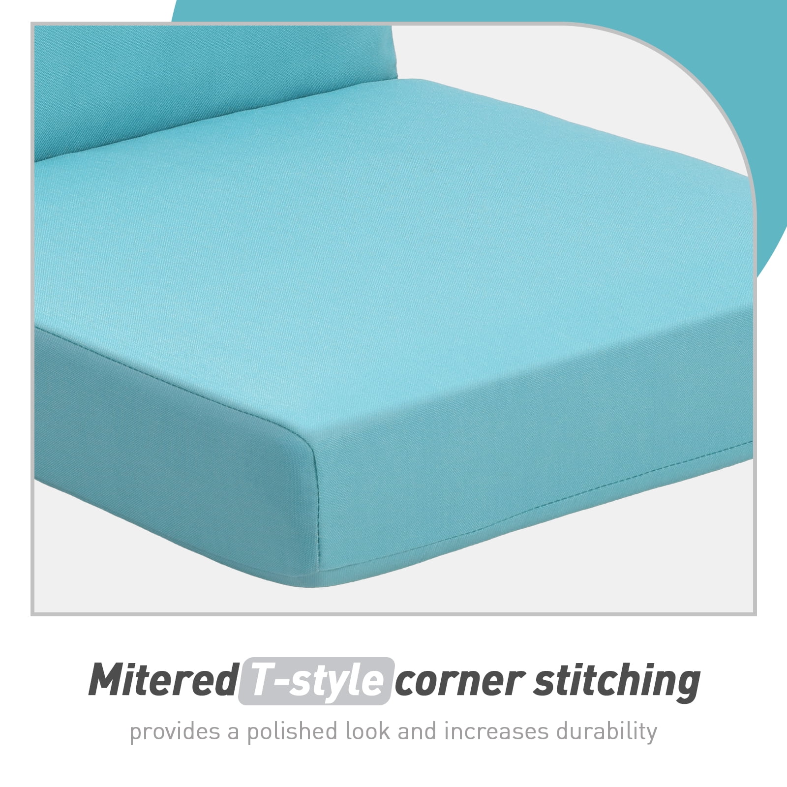 Aoodor Outdoor Chair Cushions 45 x 22 x 4 Inch Patio Furniture Seat Cushion - Blue
