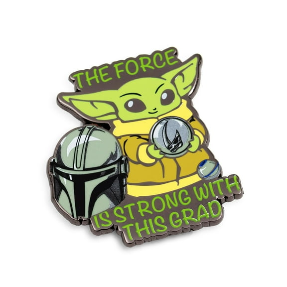 Star Wars: The Mandalorian Grogu "The Force Is Strong With This Grad" Enamel Pin