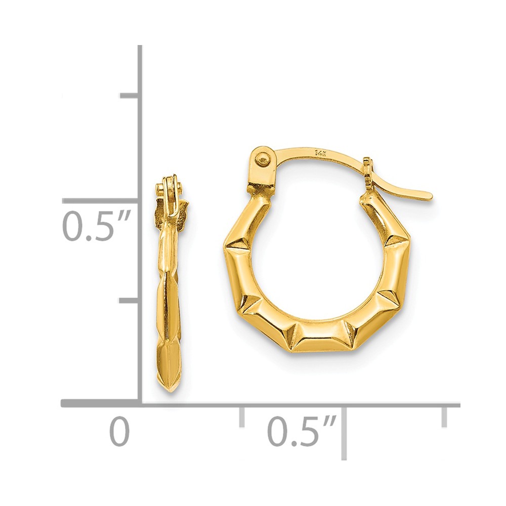Real 14kt Yellow Gold Madi K Tiny Hollow Hoop Earrings; for Adults and Teens; for Women and Men