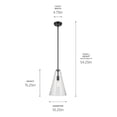thumbnail image 2 of 42199BKCS Kichler Lighting Everly - 1 Light Pendant-15.25 Inches Tall and 10.25 Inches Wide-Black Finish-Clear Seeded Glass Color, 2 of 5
