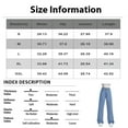 thumbnail image 3 of WTOBBY Women's High Waist Straight Leg Loose Fit Casual Trousers, Denim Jeans Style for Everyday Comfort and Versatile Styling,Light Blue XL, 3 of 6