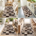 thumbnail image 4 of 2'x6' Rug Runners for Hallways Kitchen, Farmhouse Cow Print Non Slip Entryway Beside Floor Carpet Runner, Country Patchwork Cowhide Fur Plaid Washable Laundry Room Bedroom Throw Rugs Mat, 4 of 8