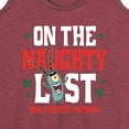thumbnail image 3 of SpongeBob SquarePants - Plankton Naughty List - Women's Racerback Tank Top, 3 of 6