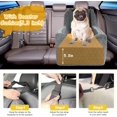 thumbnail image 3 of Dog Car  for Small/Medium Dogs, Memory Foam Booster with Washable Cover & Storage Pockets, 3 of 6