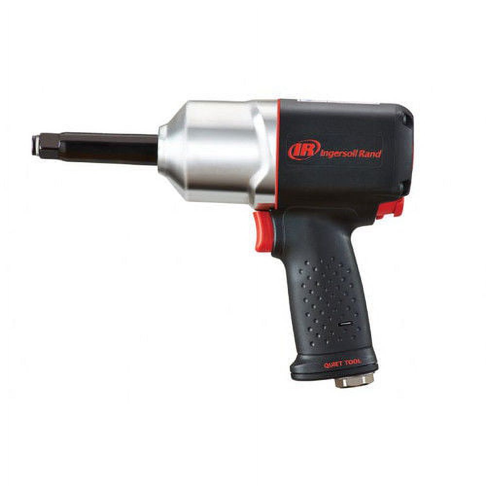 Ingersoll Rand 1/2" Air Impact Wrench, Quiet, Pistol Grip, 2" Extended Anvil, 780 ft-Lbs Max Torque