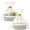 Brown, variant on 2 Pack Small Woven Basket with Gift Bags and Ribbons, Empty Decorative Gift Chest Box, Cotton Rope Room Shelf Storage Basket with Handles, All 12"x 8"x 5",White