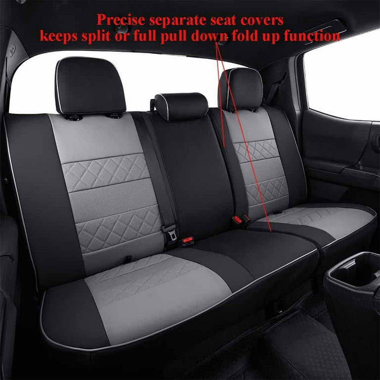  Coverking Rear Custom Fit Seat Cover for Select Nissan Platina  Models - Premium Leatherette (Medium Gray with Black Sides) : Automotive