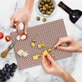 thumbnail image 5 of Pink and White Cutting Board, Romance and Love Themed Monochrome Heart Repeating Pattern, Decorative Tempered Glass Cutting and Serving Board, Small Size, Coral and White, by Ambesonne, 5 of 5