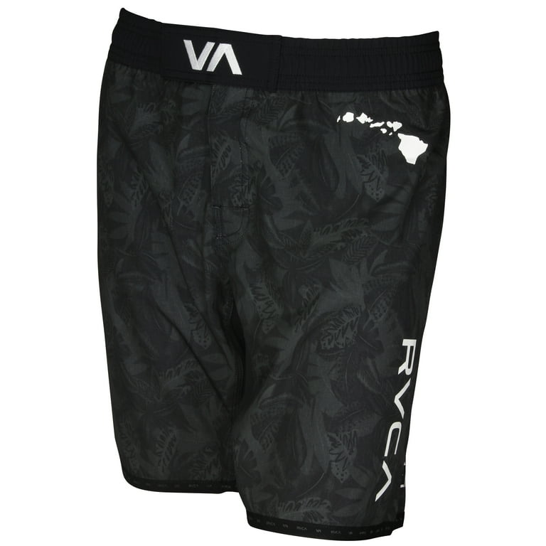 RVCA Mens VA Sport BJ Penn Printed Scrapper Shorts Black Walmart