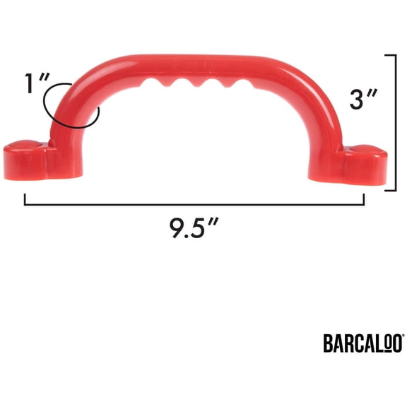 Barcaloo Playground Safety Handles - Red Grab Handle Bars for Jungle Gym
