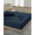 thumbnail image 3 of 100% Cotton Full/Double Size Sheet Set – 450 Thread Count Soft & Breathable Sateen Bed Sheets with Deep Pockets – 4-Piece Bedding Set – Estate Blue, 3 of 12