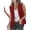 Wine Red, variant on Women'S Sleeveless Blazer Vest Casual Open Front Single Button Summer Jacket with Pockets Navy Blue M