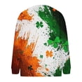 thumbnail image 5 of Cárdigan informal de punto con estampado del Día de San Patricio para mujer, abrigo con botones, 5 of 5