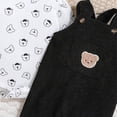 thumbnail image 4 of Toddler Boy Outfit Long Sleeve Sweatshirt And Pants Set Infant Baby Boy Fall Winter Clothes(Black,9-12 Months), 4 of 5