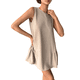 thumbnail image 2 of Vestido Tipo Chaleco Sin Mangas con Cuello Redondo en Color Liso, Color Albaricoque, Talla M, 2 of 6