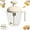 Blanc, variante sur Mixeur à Œufs Manuel Ergonomique Multi-Lame, Pressez la Tasse Batteur à Œufs, Fouet Rotatif à Poussoir, Outil de Mélange pour Cuisiner et Cuisiner, Filtre Intégré, pour Cuire, Battre les Œufs