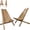 Natural - Pair, variant on Melino Single Wooden Folding Tamarack Chair Low-Profile Outdoor Lounge Seating, Chestnut