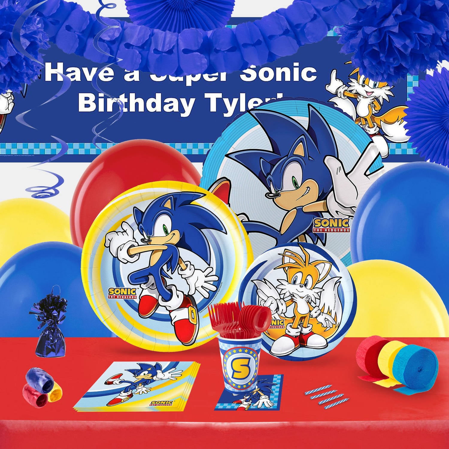 Sonic the Hedgehog Party Complete Kit for 16 - Walmart.com