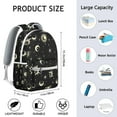 thumbnail image 2 of Starry Night Gothic Backpack Waterproof Scratch-Resistant Composite Oxford Cloth with Ethereal Moon and Star Print, Adjustable Shoulder Straps, Large Capacity for School and Travel, 2 of 5