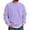 Purple, variant on Voska Men's Casual Long Sleeves Crewneck Sweatshirts Solid Color Classic Pullover Lightweight Slim Fit Tops Black L