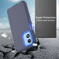 thumbnail image 4 of Xhy Moto G Play 2024 Case with Privacy Screen Protector Military Grade Heavy Duty Protection 3 in 1 Shockproof Armor Rugged Durable for Motorola G Play 2024 Phone - Dark Blue+Blue, 4 of 7