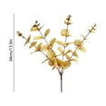 thumbnail image 2 of Bwiyojiz Christmas Decor Artificial Eucalyptuss Imitation Plastic Plant 1 Piece Garland Decoration Fake Shrub for Wedding Hotel Hall Party Indoor Home Table Centerpiece, Home Gifts, Yellow, 2 of 6