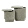 thumbnail image 6 of Marla Upholstered Ottoman Set, Storage Ottoman, Small Ottoman, Round Ottoman Foot Rest, Pouf Ottoman, Foot Stool Ottoman for Living Room, Fabric Ottoman with Storage, 6 of 6