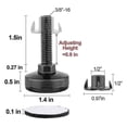 thumbnail image 5 of 8pcs Furniture Levelers Heavy Duty Furniture Leveling Feet Adjustable Leg Levelers For Cabinets Tab, 5 of 5