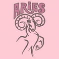 thumbnail image 2 of Girl's Lost Gods Zodiac Aries Art Symbol  Graphic Tee Light Pink Small, 2 of 4