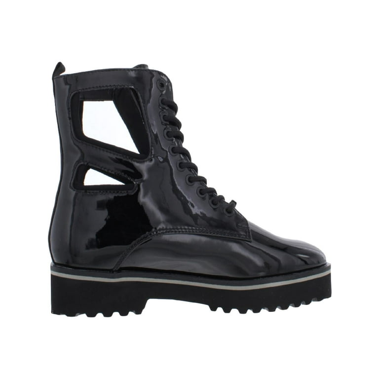 Kendall + Kylie Langmore Patent Round Toe Combat Boot