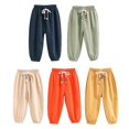 thumbnail image 2 of XBASW 2-7 Years Boys Girls Soft Loose Harem Pants Toddler Baby Casual Light Sweatpants Kids Elastic Waist Trousers for Summer, 2 of 7