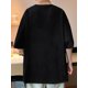 thumbnail image 2 of Camiseta informal de algodón para hombre con estampado de gato divertido. Transpirable, holgada para verano y lavable a máquina., 2 of 7
