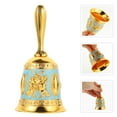thumbnail image 2 of Retro Golden Hand Bell for Daily Use Vintage Zinc Alloy Table Bell with Clear Sound 3 Inch, 2 of 8