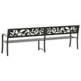 thumbnail image 3 of vidaXL Twin Garden Bench 246 cm Grey Steel, 3 of 5